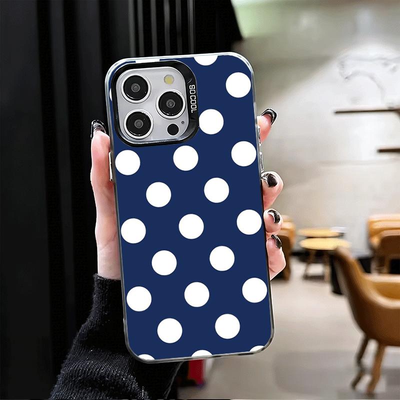 Kropki Art Fashion Design Miękkie Etui na Telefon dla iPhone 15 16 17 Pro Max 17Air 16E 14 Plus 13 12 Mini Odporne na Wstrząsy Pokrowiec Tylny She