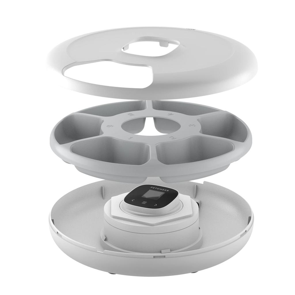 Petoneer NutriSpin 6 Meal Pet Feeder Reliable domestic support Automatic pet feeder for wet power ideal for when away from easy to and perfect for