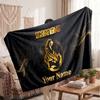 Scorpions Flannel Blanket, Custom Name Text Personalized Soft Throw Blanket Home Decor Gift