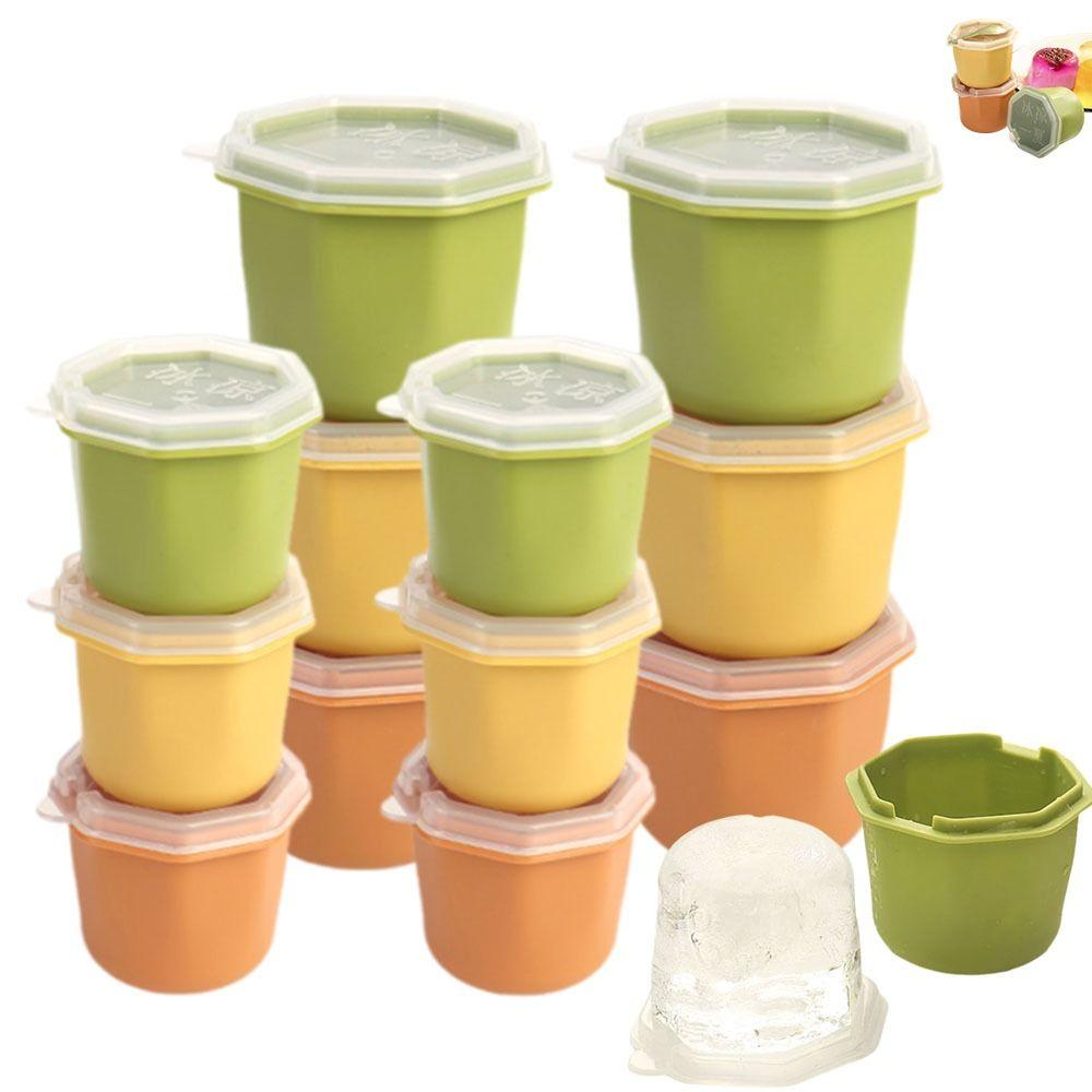 Mini Reusable Ice Cube Mold Polygon With Lid Ice Cup Ice Bucket Summer DIY Refrigerator Freeze Ice Maker