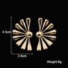 Half Big Sunflower Stud Earrings for Women Bloming Floral Hyperbole Big Ear Decoration Female Party boucle oreille femme