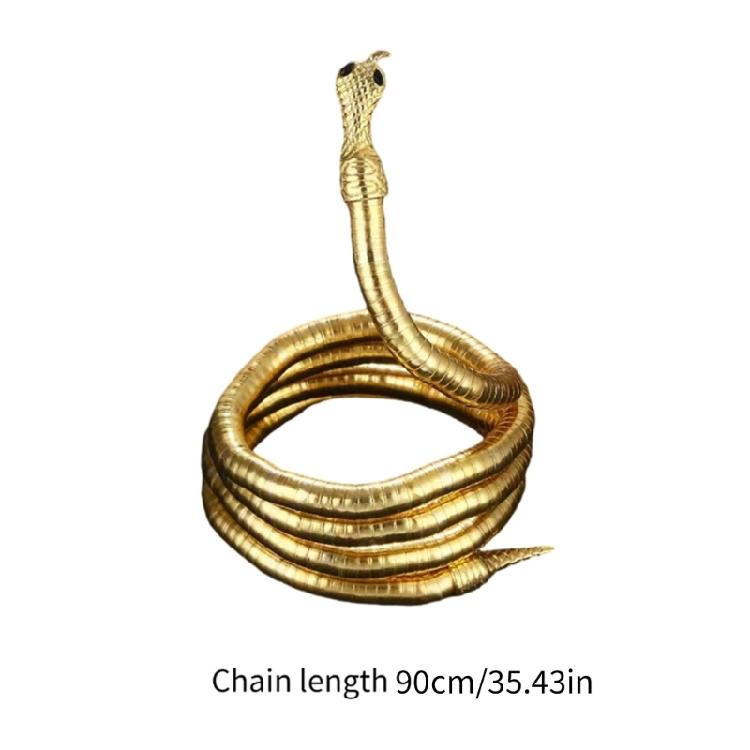 Unique Snake Pattern Necklace In Gold Color Designs for Individuals Who Appreciate Personalize and Trendy Jewelry