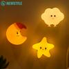 Novelty LED Star Cloud Silicone Night Light Nursery Sleeping Wall Lamp Rechargable Beside Lamp For Baby Bedroom Decor