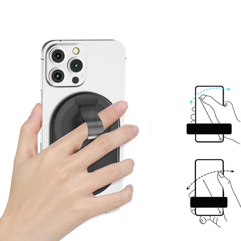 Universal Grip Stand for Phone 16 15 Magnetic Rings Holder Strap Portable Kickstand Finger Rings Grip Phone Back Stand