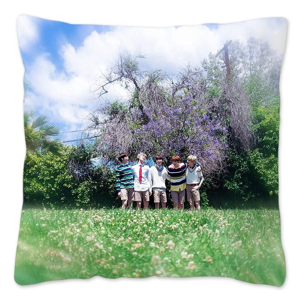 Koreanischer Kpop TXT Kissenbezug, wiederverwendbarer Kissenbezug für Sofa, Wohnzimmer, Harajuku Housses De Coussin