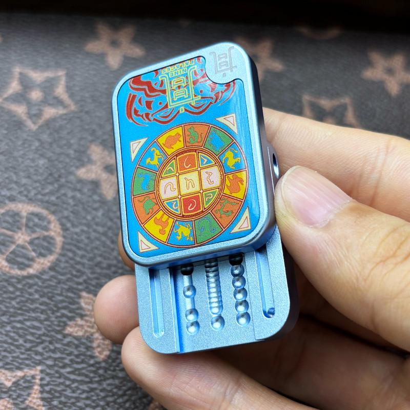 

Mechanical Fidget Slider Metal Magnetic Push Card Ratchet Wheel Haptic Coin Edc Stress Easing Sensory Toy Antistress Things