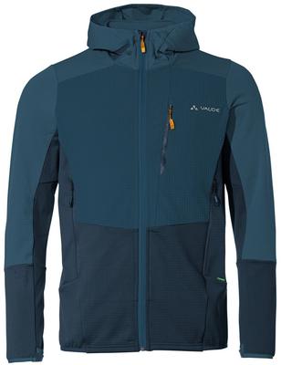 Jacket VAUDE Men's Jacket Monviso Hooded Grid Fleece Jacket Dark Sea