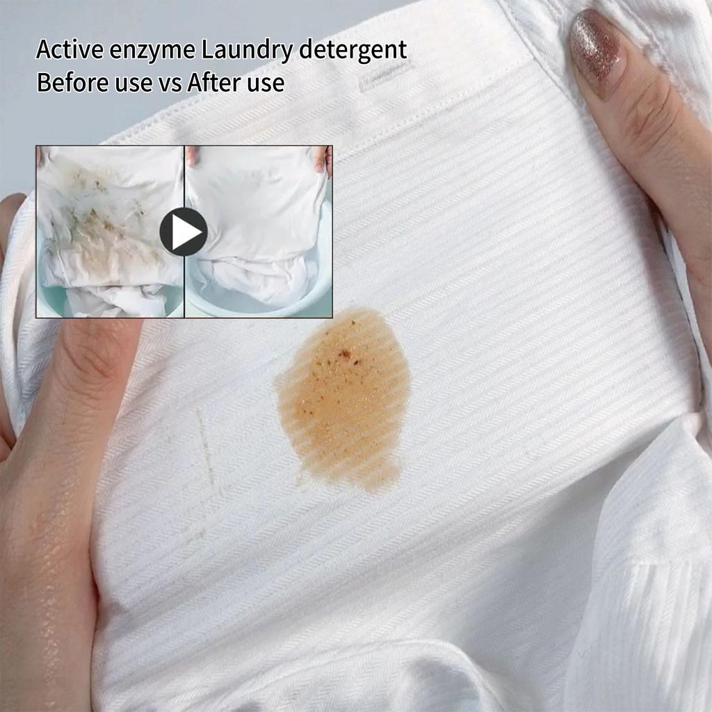 High-Efficiency Active Enzyme Laundry Detergent Stain Remover Fabric Grease Rust Preventer Quick Laundry Stain Remover
