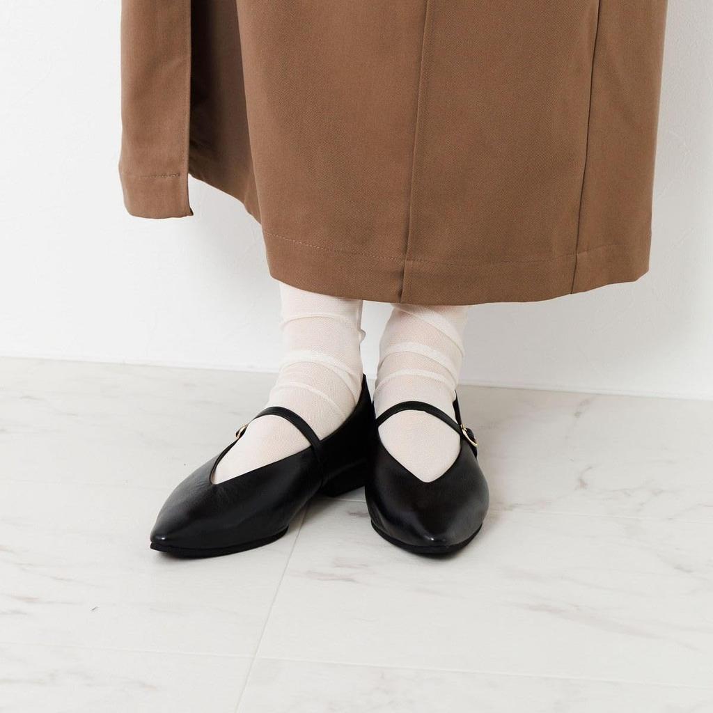 HIMIKO Mary Jane Flat Pumps, Size 641307, Black, Size 225