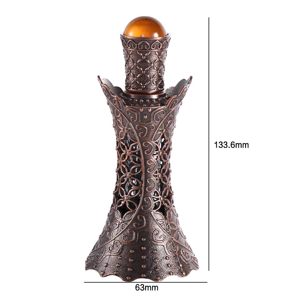 Dubai Metal Refillable Bottle Perfume Bottle Empty Cosmetics Container Essential Oil Dropper Bottle