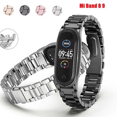 Mi Band 9 Strap for Mi Band 8 Wristband For Xiao Mi Band 8 Bracelet Stainless Steel Watch Band for Mi Band 7 6 5 3 4 Metal Strap