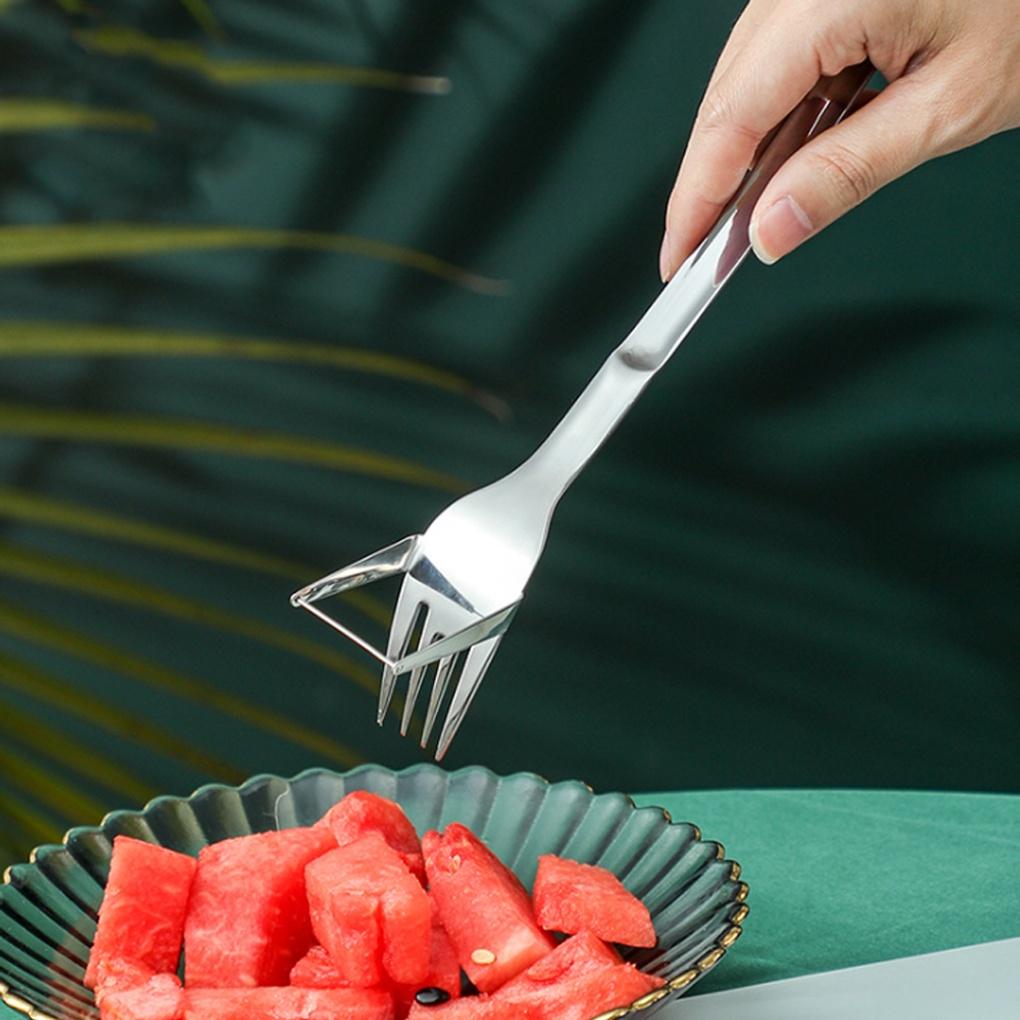 Wassermelonen-Schneidegabel-Schneider zum Schneiden und sofortigen Essen