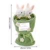 1PC Hand Bouquet Hand Knit Doll Eve Plush Creative Bouquet Rabbit Eating Grass