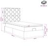 Ottoman Bed with Mattress and LED Pink 90 x 200 cm Velvet