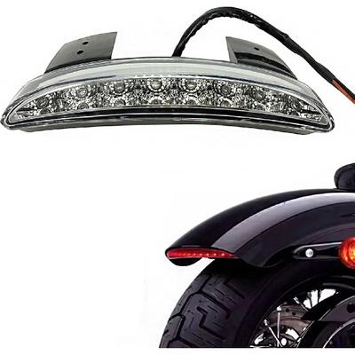 ANKIA Motorcycle Chopped Rear Fender Edge LED Brake License Plate Tail Light Stop Running Light Turn Signal Lamp for Night/Low-Light Riding for