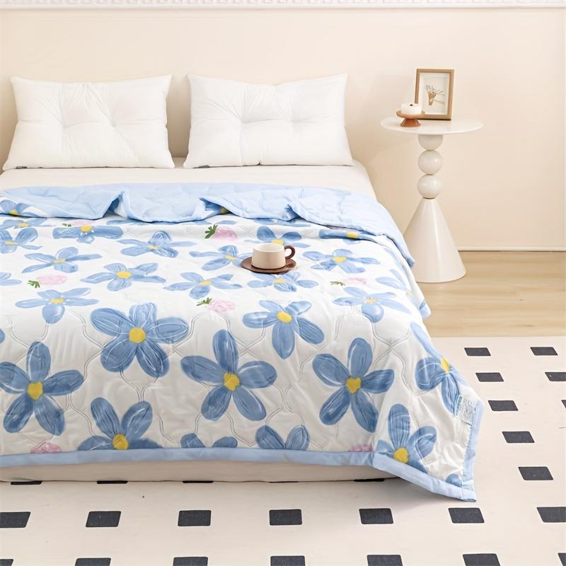 1pc Ultra-Soft Summer Cooling Blanket Cooling Blankets for Hot Sleepers,Modern Floral Pattern,Texture,Perfect for Bedroom, Guest Room, Sofa, or Travel