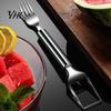 Fruit Cube Cutter 2-In-1 Watermelon Fork Slicer Stainless Steel Portable Compact Cutting Tools for Family Parties Camping Mango Pear Refreshing Tool