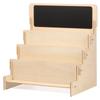 Greeting Card Display Stand 4 Tiers Wooden Card Storage Box Multi Purpose Sticker Display Rack Business Card Display Holder