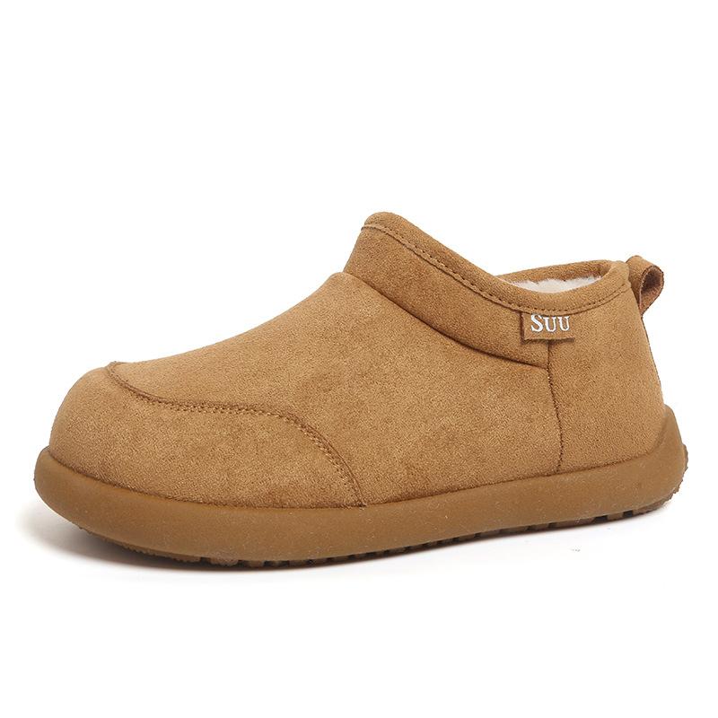 

Thick-soled snow boots 22 new winter plush wool shoes warm Boken cotton shoes 35 верблюд