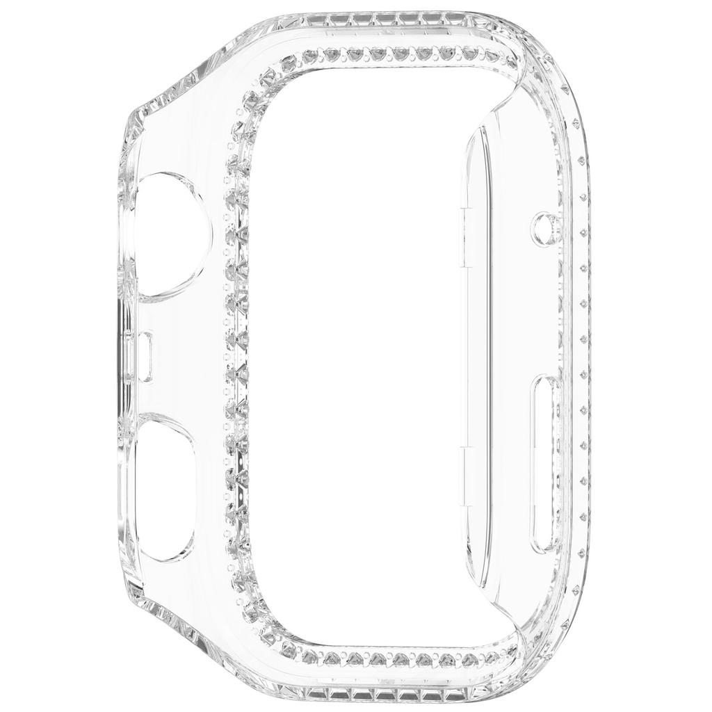 For Huawei Watch Fit 4 Clear Watch Case Rhinestone Decorative Hollow Design PC Watch Cover