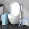 Escova de Limpeza de Vaso Sanitário com Cabo Recarregável Dispensador Escova Limpadora de Vaso Sanitário Montada na Parede Escova de Vaso Sanitário com Cabo Longo para Banheiro