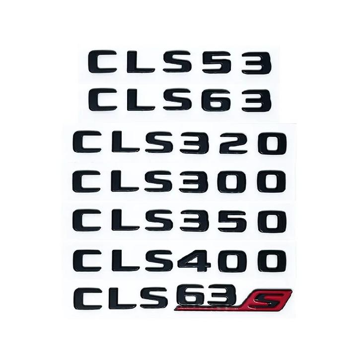 Car Trunk Letters Emblem Badge Decals Sticker For Mercedes Benz CLS Class 53 63 CLS260 CLS300 CLS400 CLS350 CLS320 C257