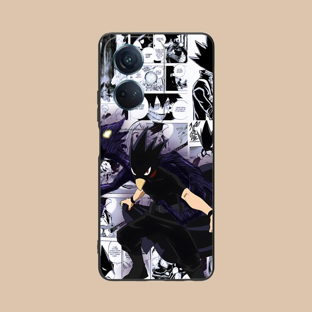 MHA Tokoyami Mobile Phone Case for OPPO Reno 14 13 12 11 10 9 8 7 6 5 F T Pro 5G Colorful Printing Cover Luxury Cellphones Cover