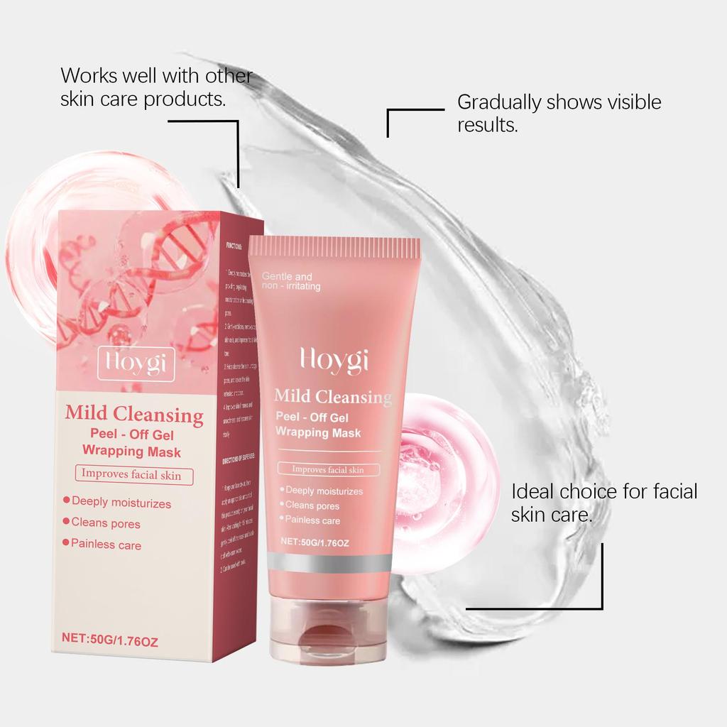 Hoygi Gentle Moisturizing Peel-Off Mask, Nourishing and Brightening, Cleanses Pores, Improves Dullness, Facial Skincare Peel-Off Mask 50g