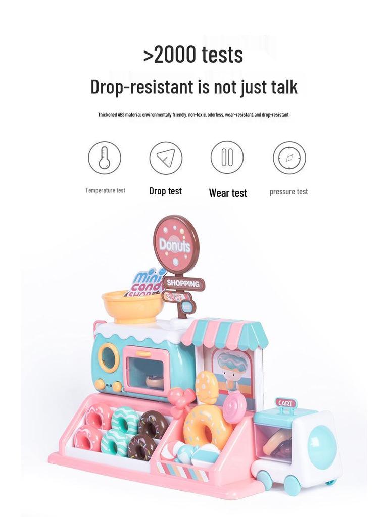 Cross-border Kids' Donut Kitchen Playset with Lights & Music