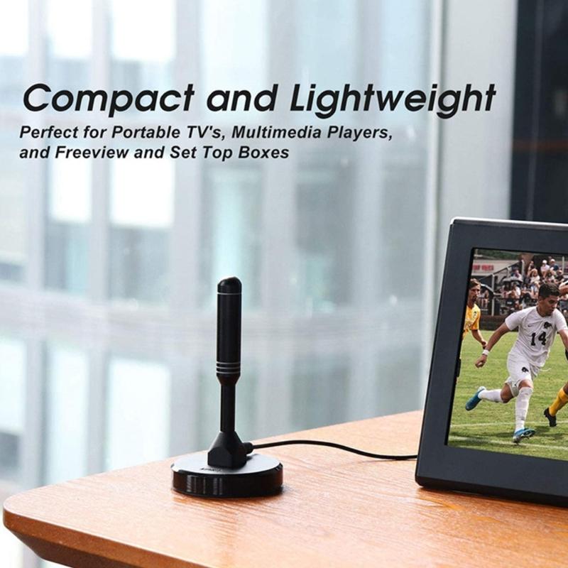 Sleek & Compacts TV Antenna Advanced 4K 1080P TV Antenna Better Digital Reception Space Saving Design Enhanced Signal