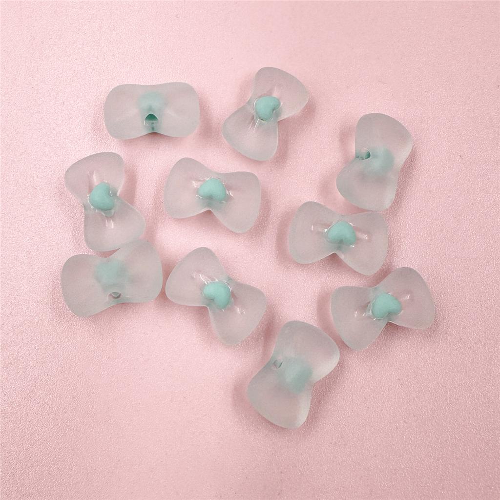 Armbänder Schmuckherstellung Lose Perlen Halskette Schmuckzubehör DIY Matt 10 STÜCKE 10*15,8mm Bowknots Acryl Für Schlüsselanhänger Für Mode