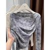Early Autumn Tie-Dye Long Sleeve T-Shirt: Fashionable Inner Wear Top