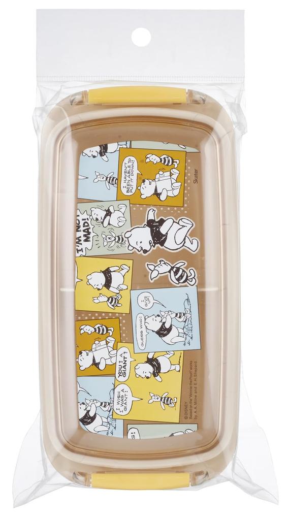 Skater Biomass Lunch Easy to Single with Lid for Fluffy Dishwasher Microwave Made in Disney Winnie the Pooh Comic Design Box, Wash, Layer, 530ml,