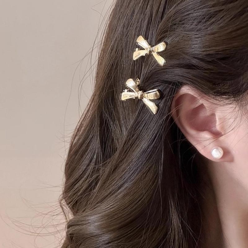 4Pcs Sweet And Edgy Bows Plastic Hair Clip For Women Hair Decors Gentle On Hair Multiple Colors For Everyday Party Date