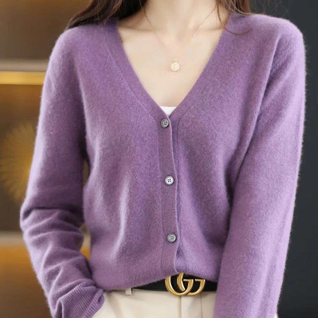 Women Knitwear V-Neck Single Breasted Button Pullovers Sweaters Women Fall Spring Long Sleeve Short Small Fresh Outer Wear Knitted Cardigan Tops