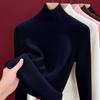 Silk warm fleece heating and thermal underwear women's inner top fleece thickened turtleneck autumn clothes containing wool bottoming shirt winter