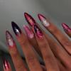 24pcs Long Almond False Nails Simple Press On Nails Manicure Nail Tips DIY