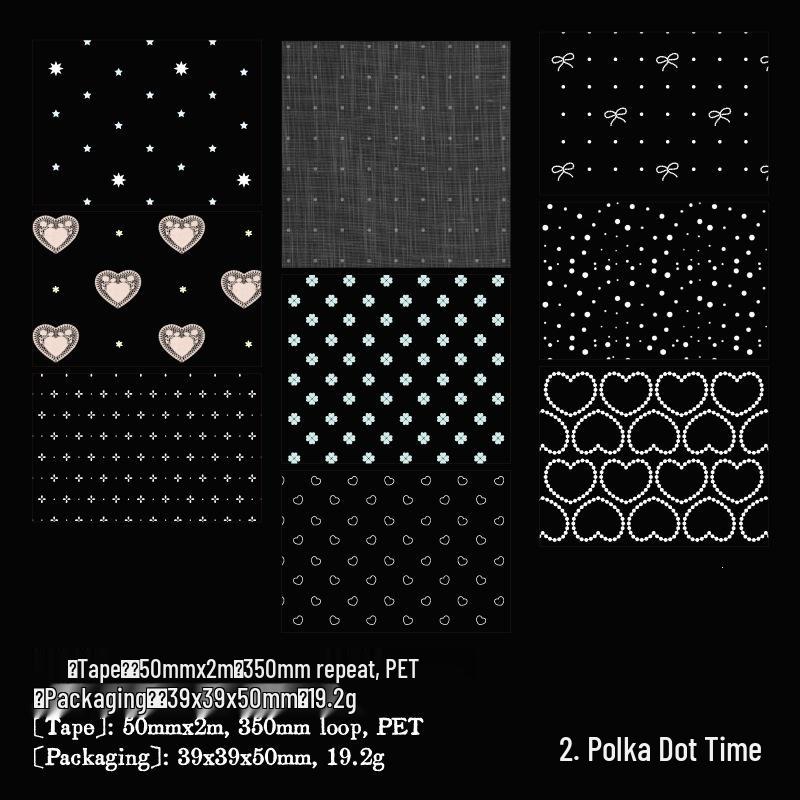 Yanji Pet Die-Cut Lace Tape: Creative, Waterproof, Versatile DIY Material for Journal Decoration and Collage.