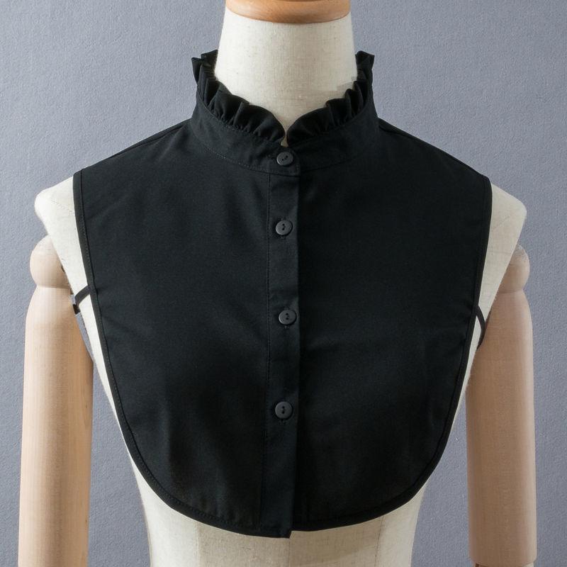 Ear Edge Pleated Fake Collar Versatile Collar Shirt Organza Decoration White Shirt For Women