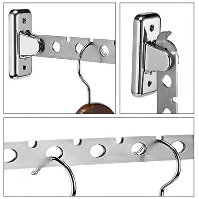 Tendedero de Ropa de Pared con Ángulo Ajustable, Acero Inoxidable, Plegable, Tendedero para Ropa de Lavandería, Ahorro de Espacio para el Hogar