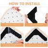 12/24PCS Reusable Double Sided Rug Gripper Tape Adhesive Non-Slip Rug Pad Tape Stickers Washable Area Rug Pad Carpet Tape