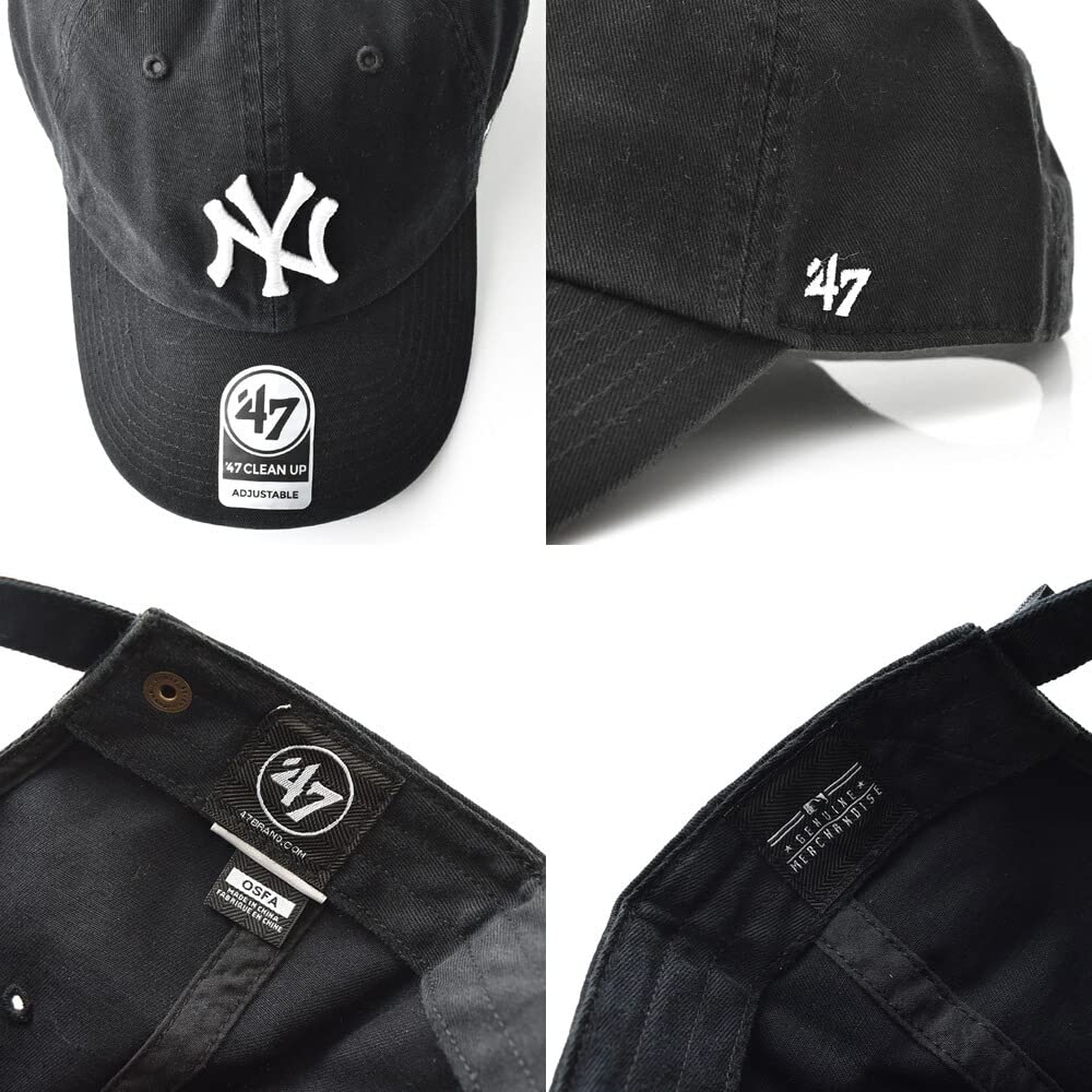 BRAND NEW YORK METS CLEAN UP New York Mets Cap Hat '47 '47 BLACK/Black 6-Panel