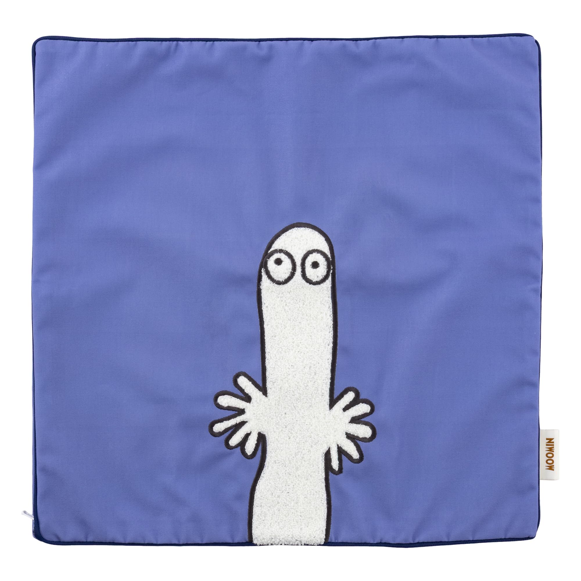 MORIPiLO Moomin and Hattifattener Embroidered Cushion Navy Cute Interior Stylish Scandinavian Makura no 427527 Cover 45x45cm Blue Decor Design 5700₽
