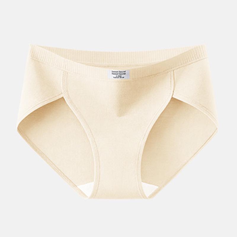 Autumn Mid-Waist Cotton High-Cut Panties for Girls