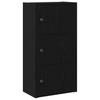 Bookshelf Black Oak Effect 40 x 24 x 77 cm Engineered Wood