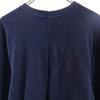 Long sleeve Remake fleece switching trainer Navy sweat Men's Used