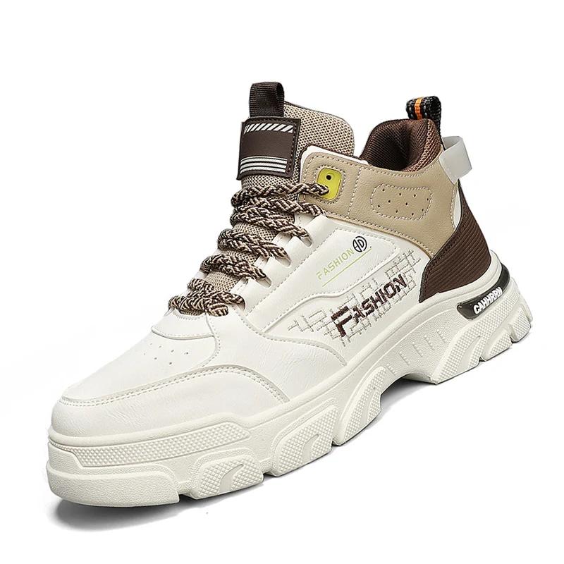 Quality Men's Shoes Winter Keep Warm Man High Top Sneakers Plush Motorcycle Snow Boots Fad Comfort Mens Ankle Boots Botas Hombre