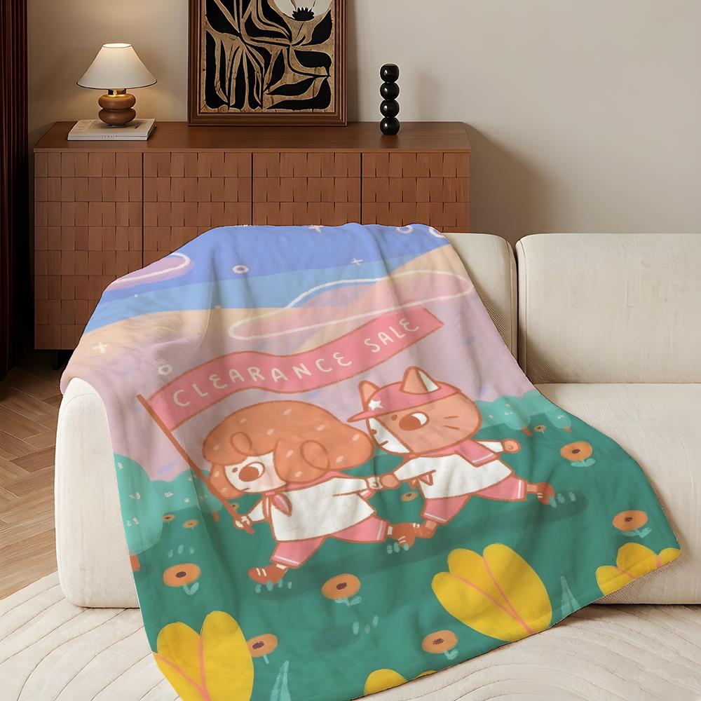 Artist L-Lovesoup Throw Flannel Throw Blanket, Lightweight Cozy, Durable Washable Cute Cool