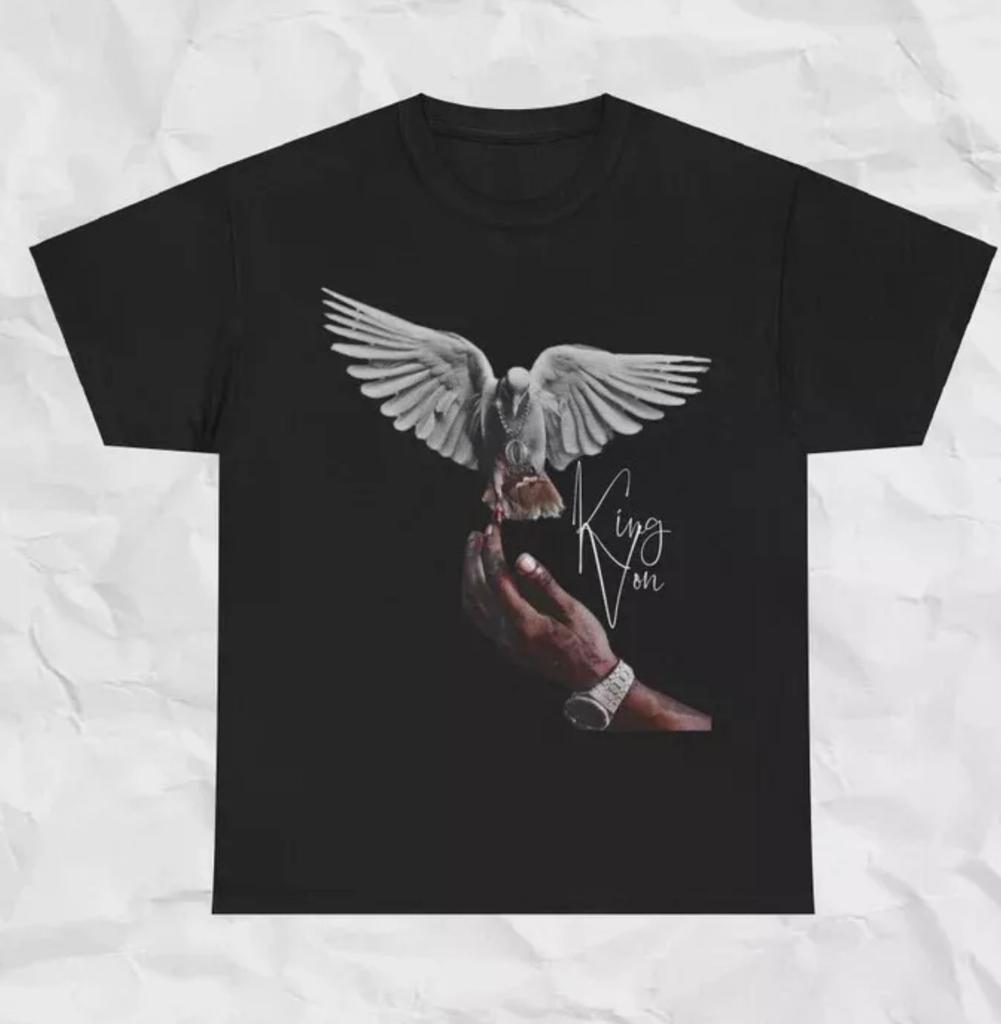 King Von T-Shirt, Rapper Hip Hop T-Shirt, Konzert-Merch, O Block