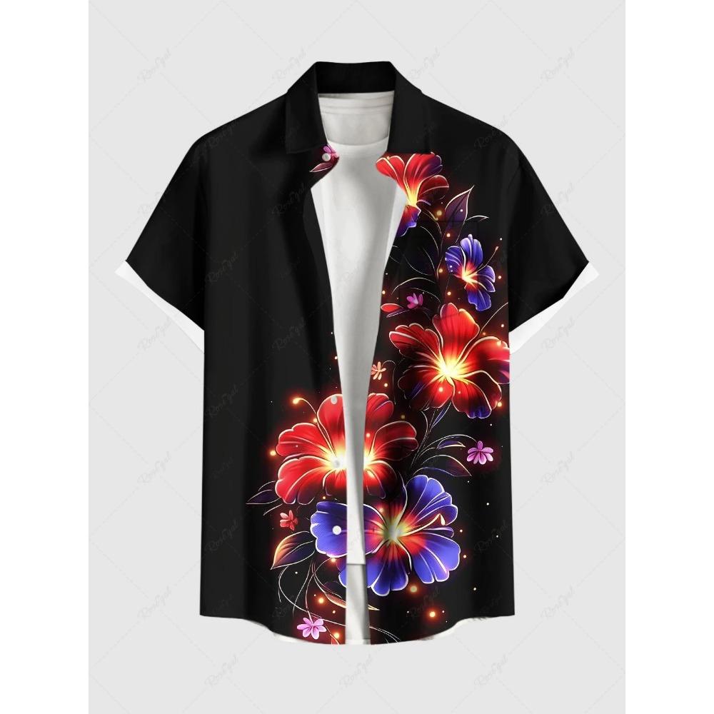 Fashion Men's Hawaiian Shirts 3D Printed Short Sleeved Button Down Lapel Shirt Oversized Tops 2025 Summer Casual Aloha Shirts